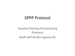 SPPP Protocol Session Peering Provisioning Protocol
