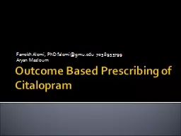 Outcome Based  Prescribing of Citalopram