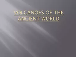 Volcanoes of the Ancient World