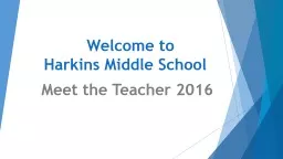 Harkins Middle School  Meet the