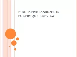 Figurative language in  poetry quick review