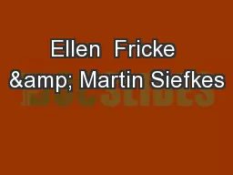 Ellen  Fricke & Martin Siefkes