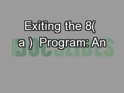 Exiting the 8( a )  Program: An