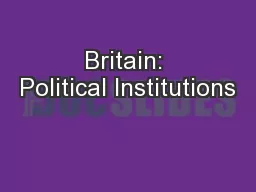 Britain: Political Institutions