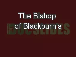 The Bishop of Blackburn’s
