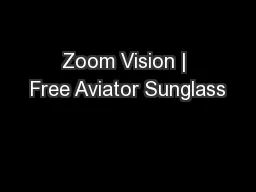Zoom Vision | Free Aviator Sunglass