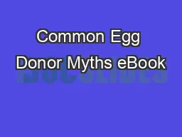 Common Egg Donor Myths eBook