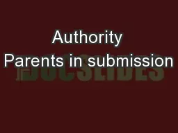 Authority Parents in submission