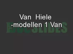 Van  Hiele -modellen 1 Van
