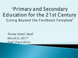 “ Primary  and Secondary Education for