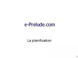 1 e-Prelude.com La planification