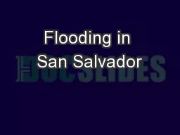 Flooding in San Salvador