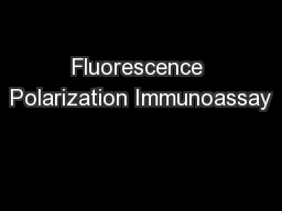 Fluorescence Polarization Immunoassay