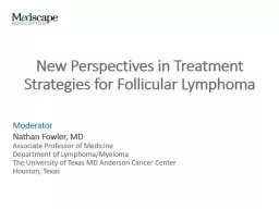 New Perspectives in Treatment Strategies for Follicular Lymphoma