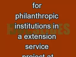 Development of Software for philanthropic institutions in a extension service project