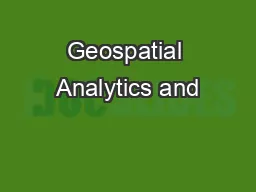 Geospatial Analytics and