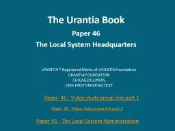 The Urantia Book Paper  46