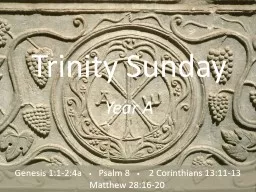 Trinity Sunday Year A Genesis
