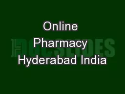 Online Pharmacy Hyderabad India