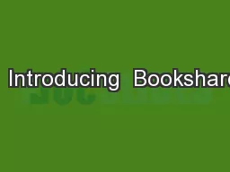 1 Introducing  Bookshare