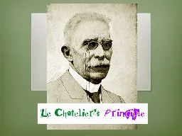 Le   Chatelier’s   Principle