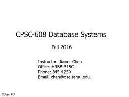 1 CPSC-310 Database Systems
