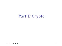 Part 1    Cryptography