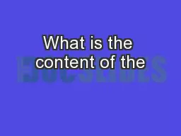 What is the content of the