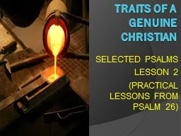 Traits of a genuine Christian