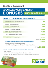 RANK ADVANCEMENT BONUSES Step Up to Success with UNTIL