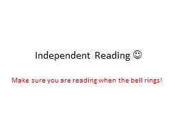 Independent Reading  