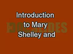 Introduction to Mary Shelley and