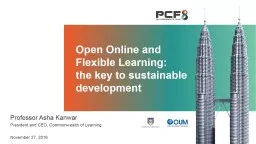 Open Online and Flexible Learning:
