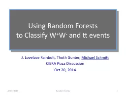 Using Random Forests to Classify W