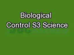 Biological Control S3 Science