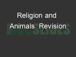 Religion and Animals  Revision