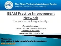 BEAM Practice Improvement Network