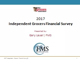2017 Independent Grocers Financial Survey