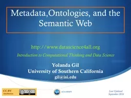 Metadata,Ontologies , and the Semantic Web