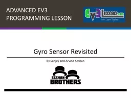 Gyro Sensor Revisited By Sanjay and Arvind
