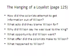 The Hanging of  a Loyalist (page 125)