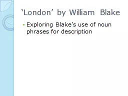 ‘London’ by William Blake