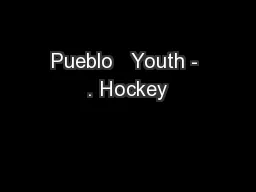 Pueblo   Youth - . Hockey