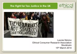 The Fight for Tax Justice in the UK