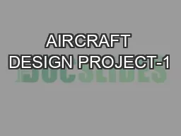AIRCRAFT DESIGN PROJECT-1