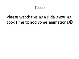 Note Please watch this as a slide show as I took time to add some animations.