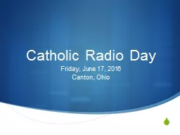 Catholic Radio Day Friday, June 17, 2016