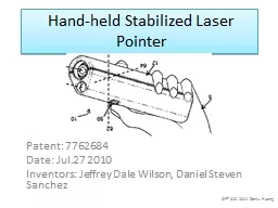Hand-held Stabilized Laser Pointer
