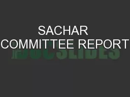 SACHAR COMMITTEE REPORT