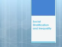 Social Stratification and Inequality